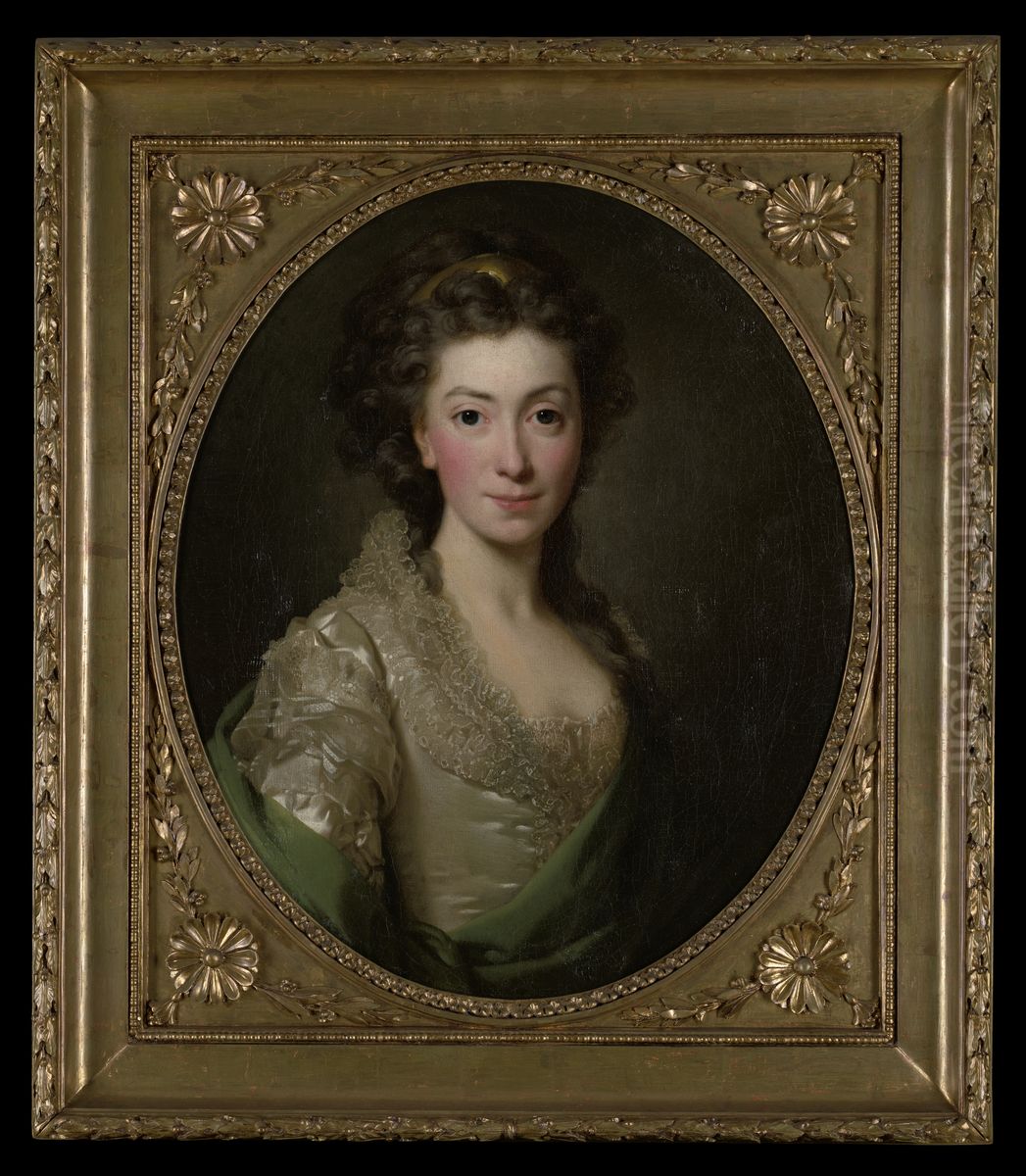 Portret Izabeli z Flemingow ks. Czartoryskiej (1746 - 1835), zony Adama Kazimierza Oil Painting by Alexander Roslin