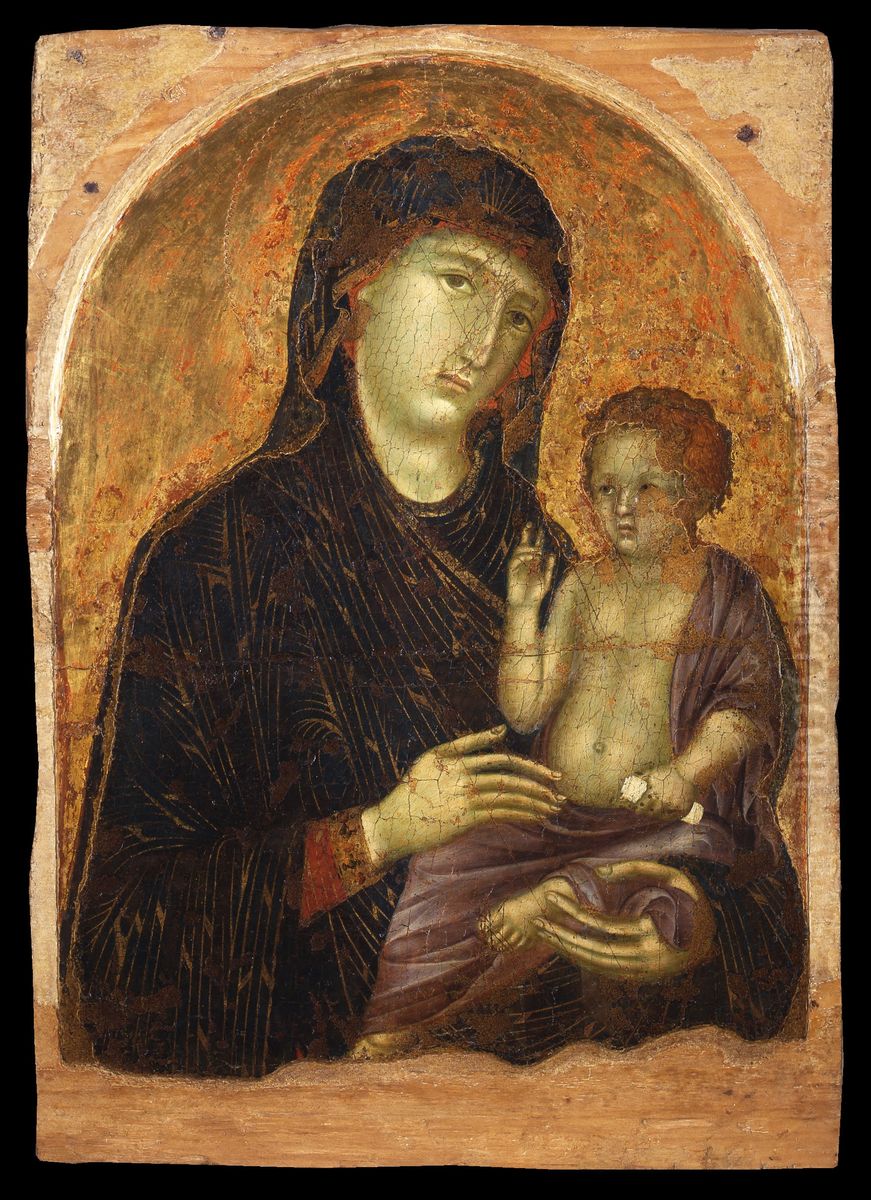 Madonna with Child Oil Painting by Duccio Di Buoninsegna