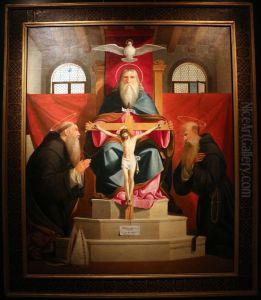 Throne of Mercy with Augustine and Giorgio da Cremona