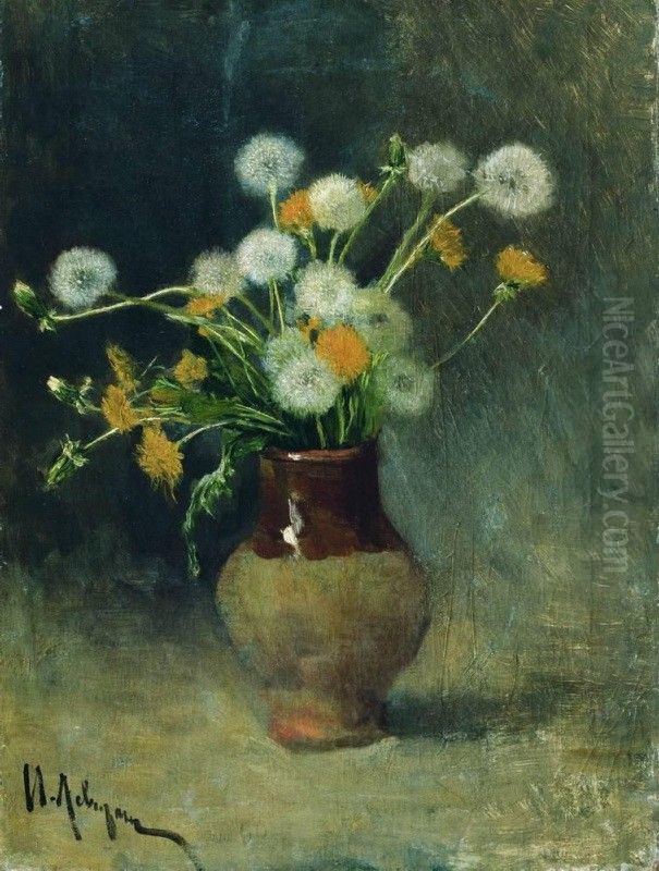 Dandelions Oil Painting by Isaac Levitan