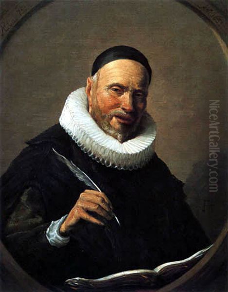 Bildnis des Geschichtsschreibers Pieter Christiaansz. de Bor Oil Painting by Frans Hals
