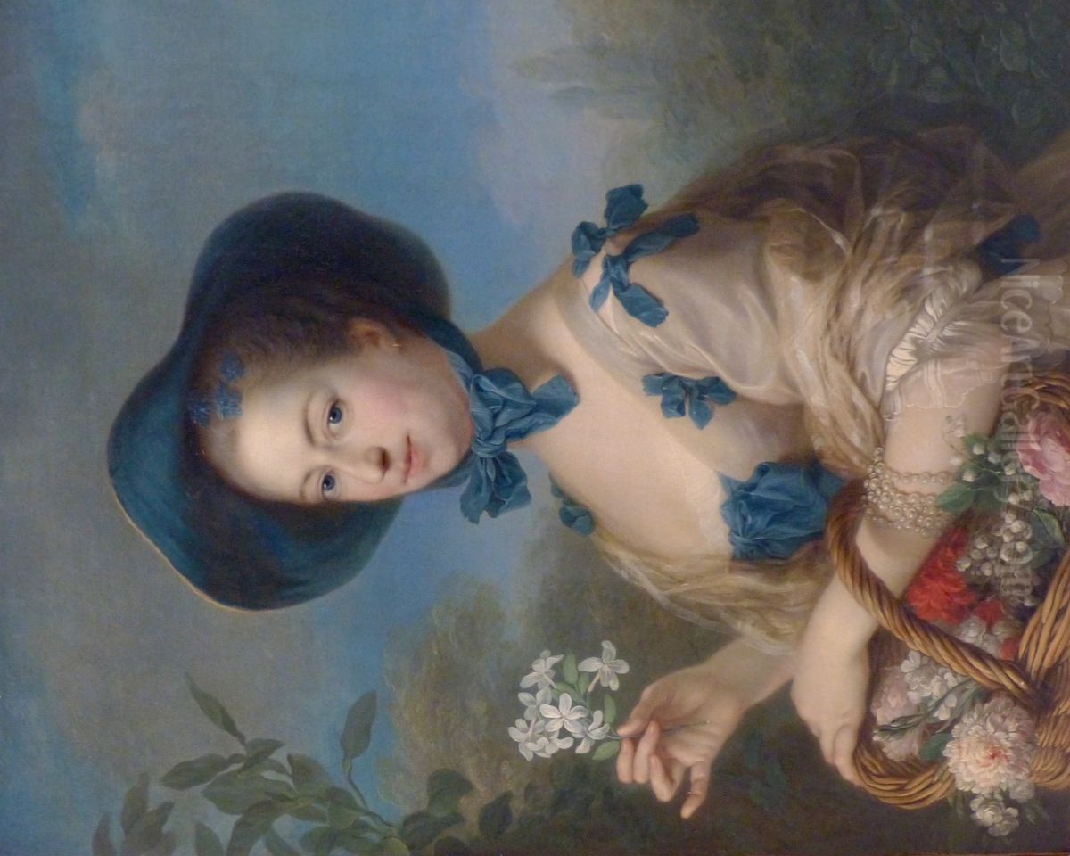 The Marquise de Pompadour in beautiful gardener Oil Painting by Charles-Andre van Loo