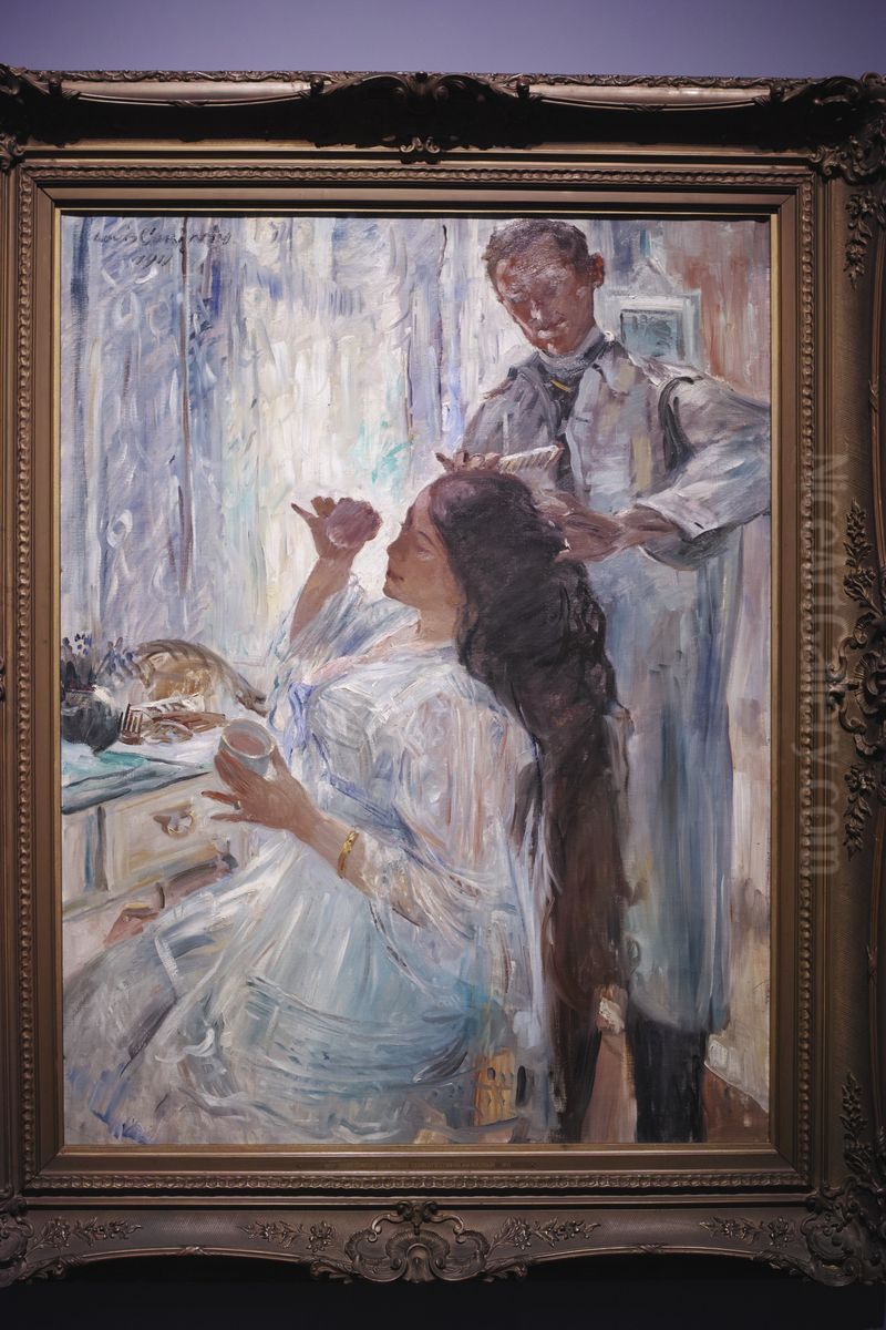 Charlotte Corinth at her Dressing Table Oil Painting by Lovis (Franz Heinrich Louis) Corinth
