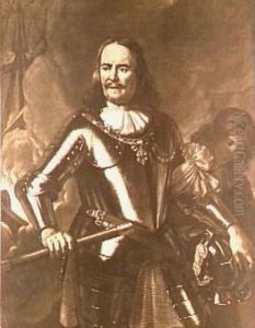 Portret van Michiel Adriaensz. de Ruyter (1607-1676), with a servant