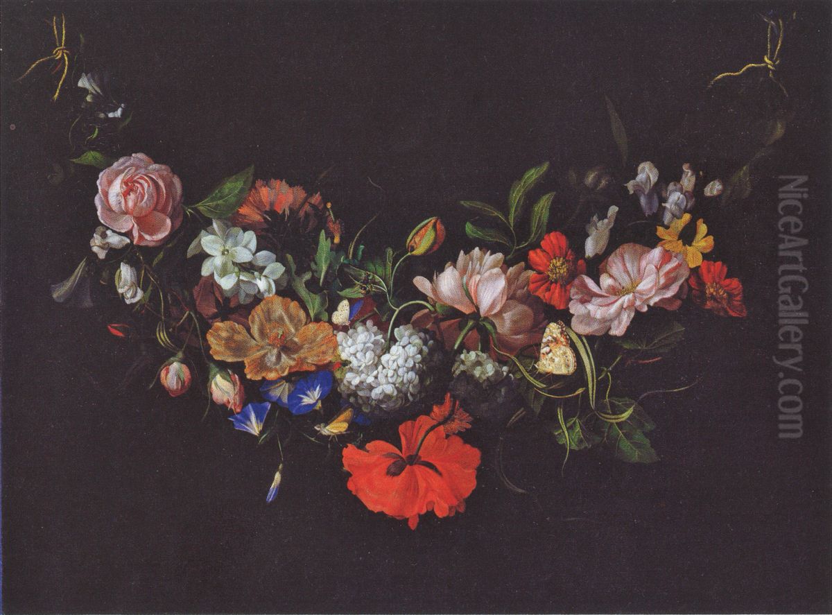 Garland Oil Painting by Rachel Ruysch