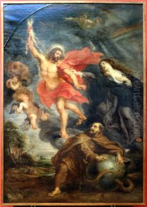 L'intercession de la Vierge et de Saint-Francois arretant les foudres divines