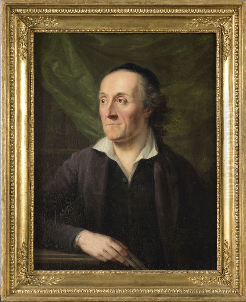 Johann Kaspar Lavater Oil Painting by August Friedrich Oelenhainz