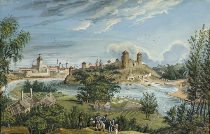 A view on Narva Oil Painting by Karl August Senff