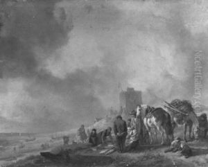 Fishermen on the beach (Egmond?)