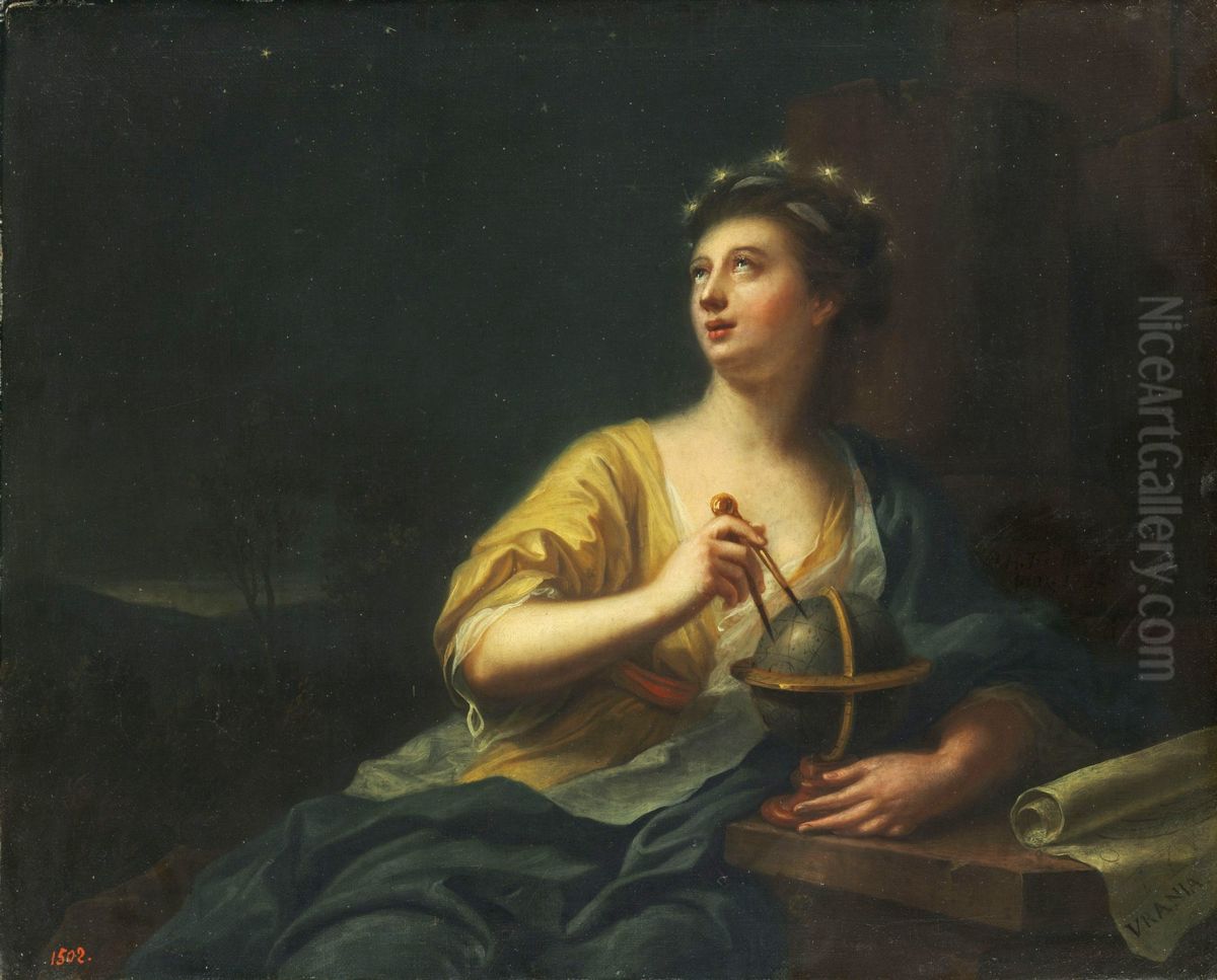 The Nine Muses - Urania (Astronomy) Oil Painting by Johann Heinrich Tischbein