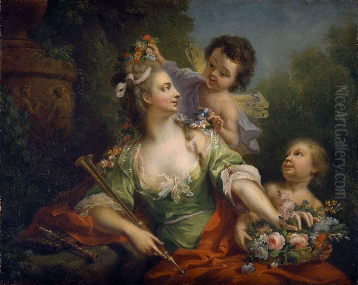 The Muse Euterpe (the nine muses, 1782) Oil Painting by Johann Heinrich Tischbein