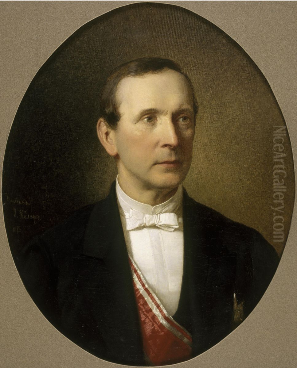 N. Bunge portrait Oil Painting by Johann Koler
