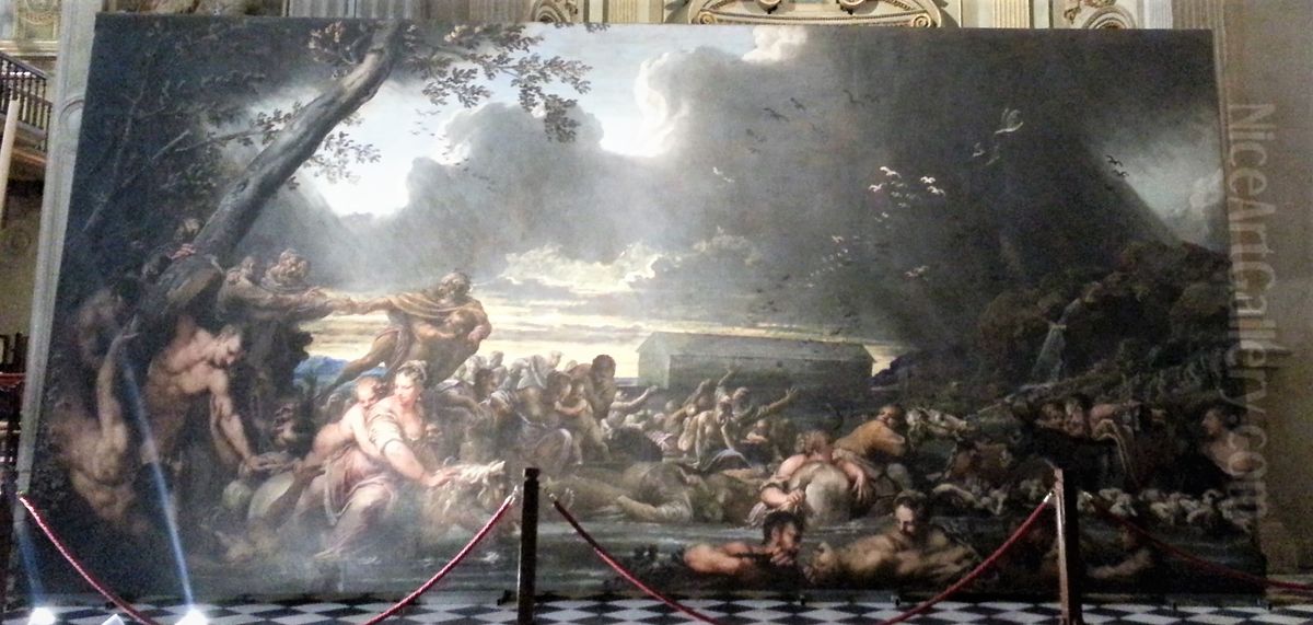Great Flood Oil Painting by Pietro Liberi
