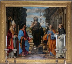 Saint John the Baptist among other saints