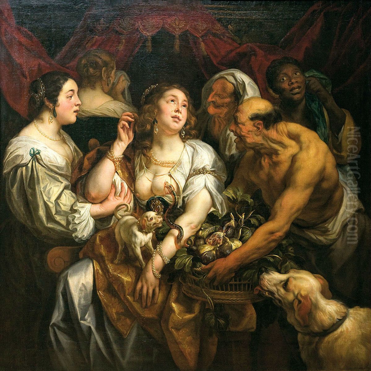 Death of Cleopatra Oil Painting by Jacob Jordaens