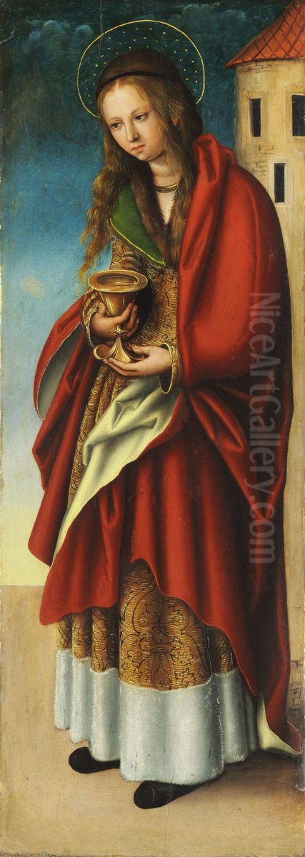Saint Barbara Oil Painting by Lucas Cranach the Elder