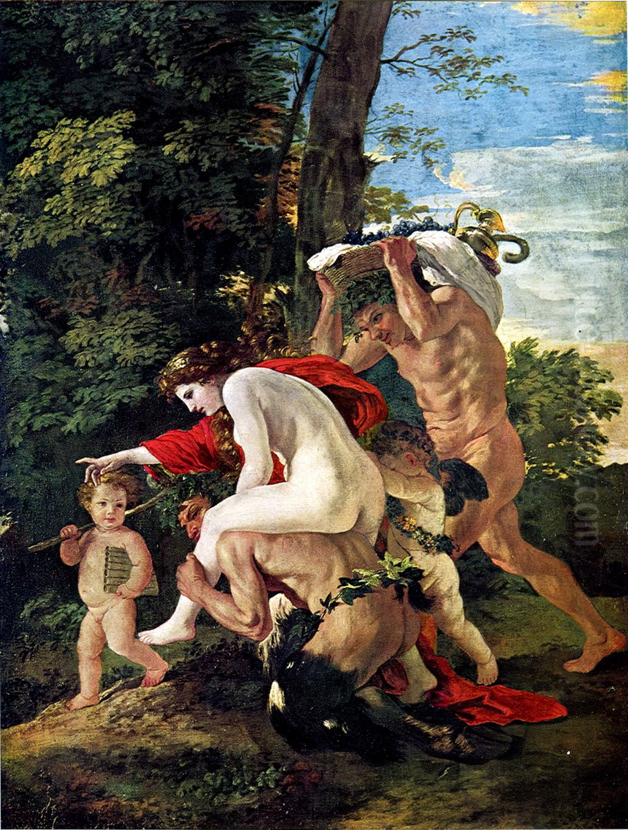 Bacchic Scene Oil Painting by Nicolas Poussin