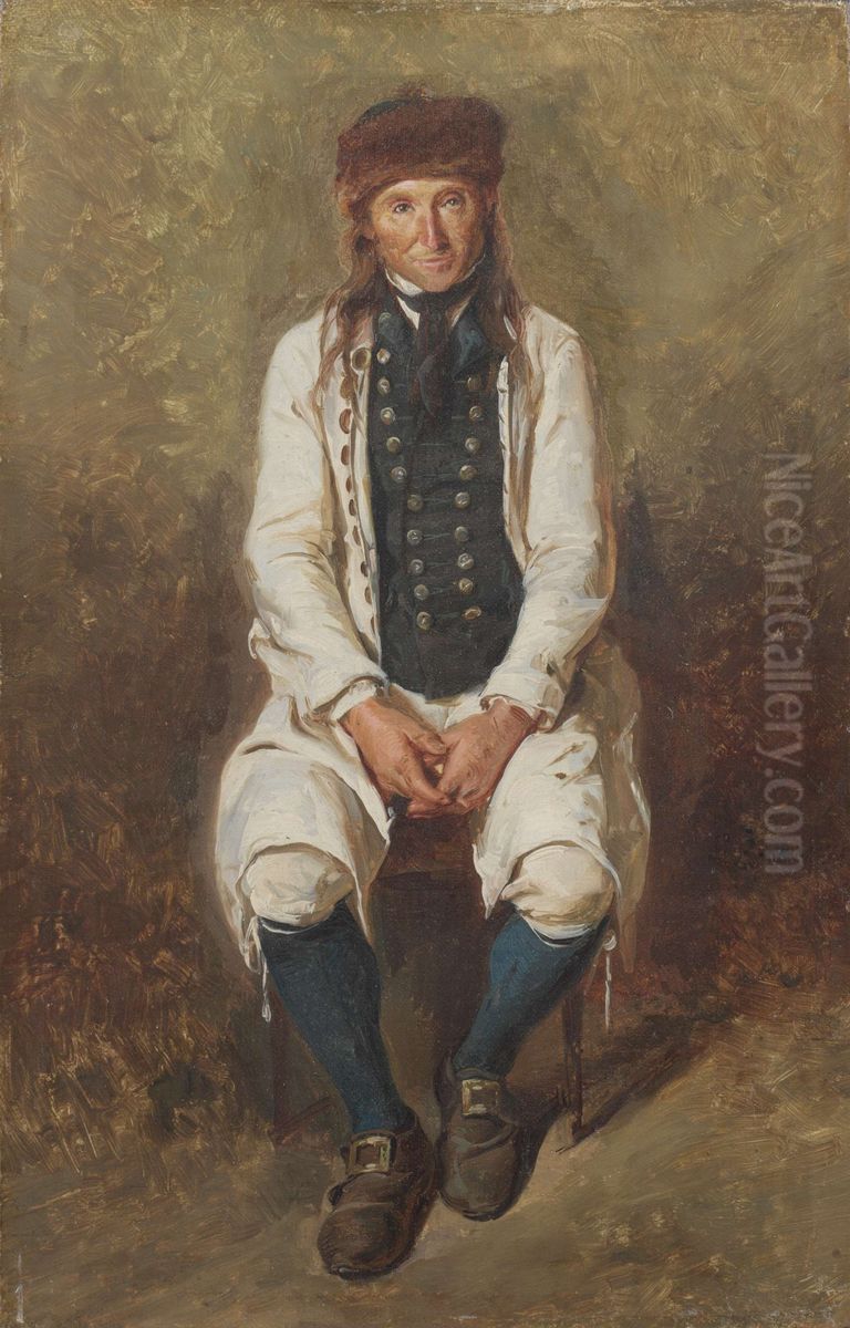 (study) Oil Painting by Ludwig Knaus
