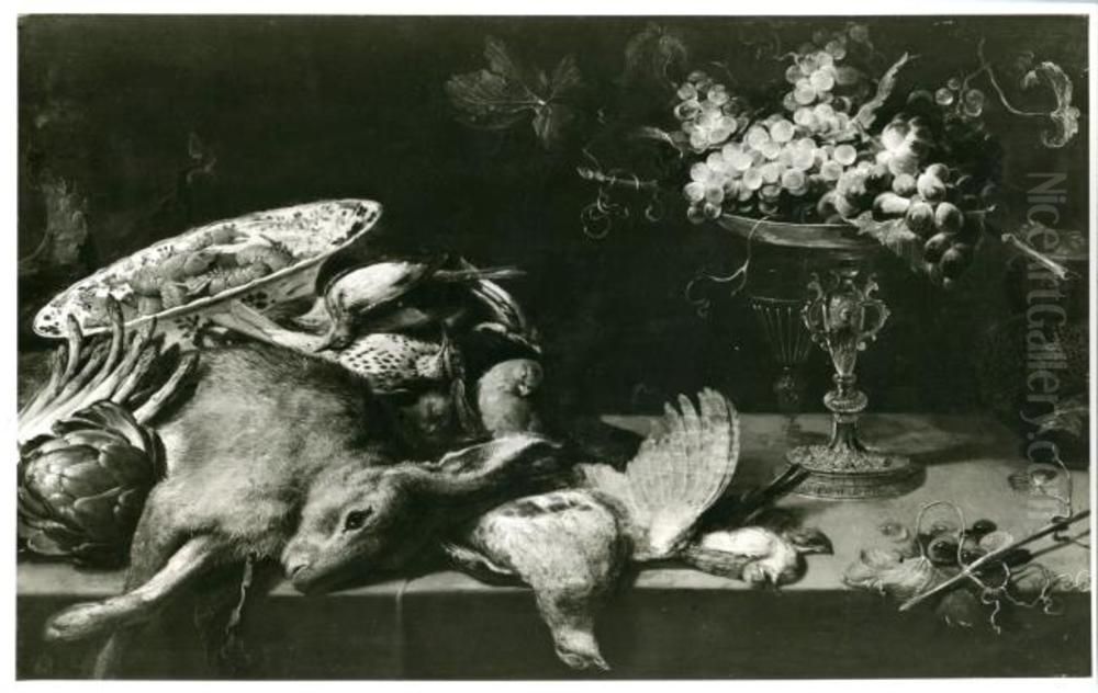 A still life with game and fruit on a table Oil Painting by Frans Snyders