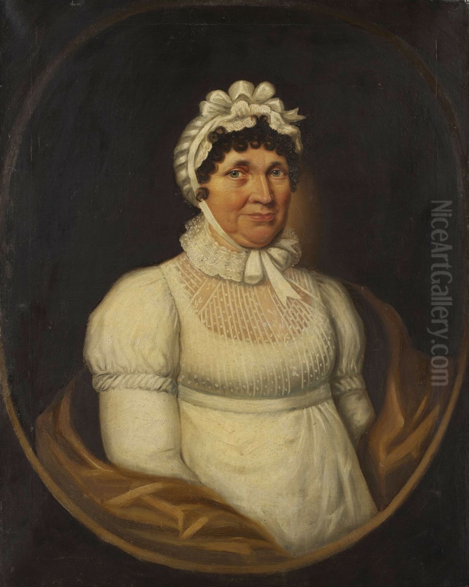 Portrait of Christine Wilhelmine Grafin von Waldeck-Bergheim Oil Painting by Friedrich Wilhelm Maul
