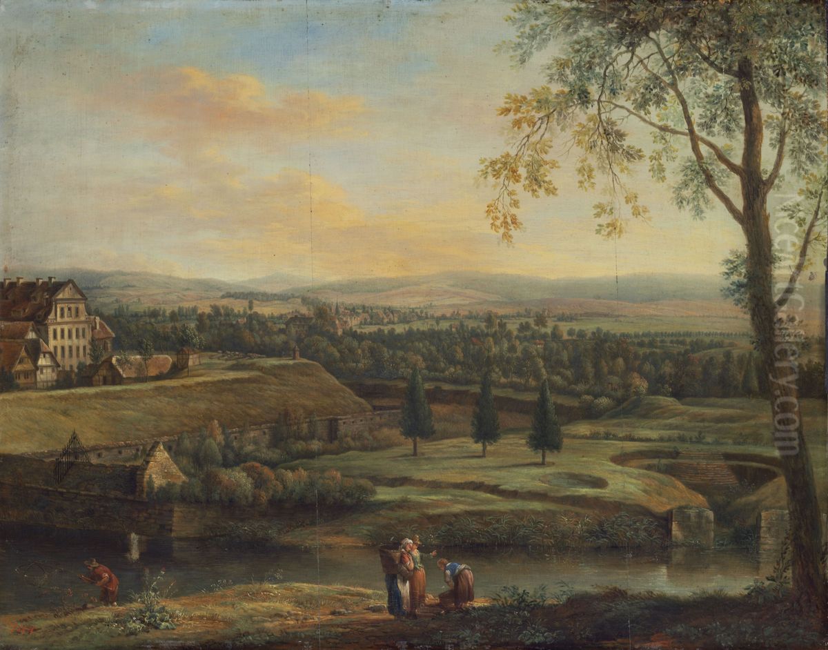 Kasseler Unterneustadt Oil Painting by Christian Georg Schutz