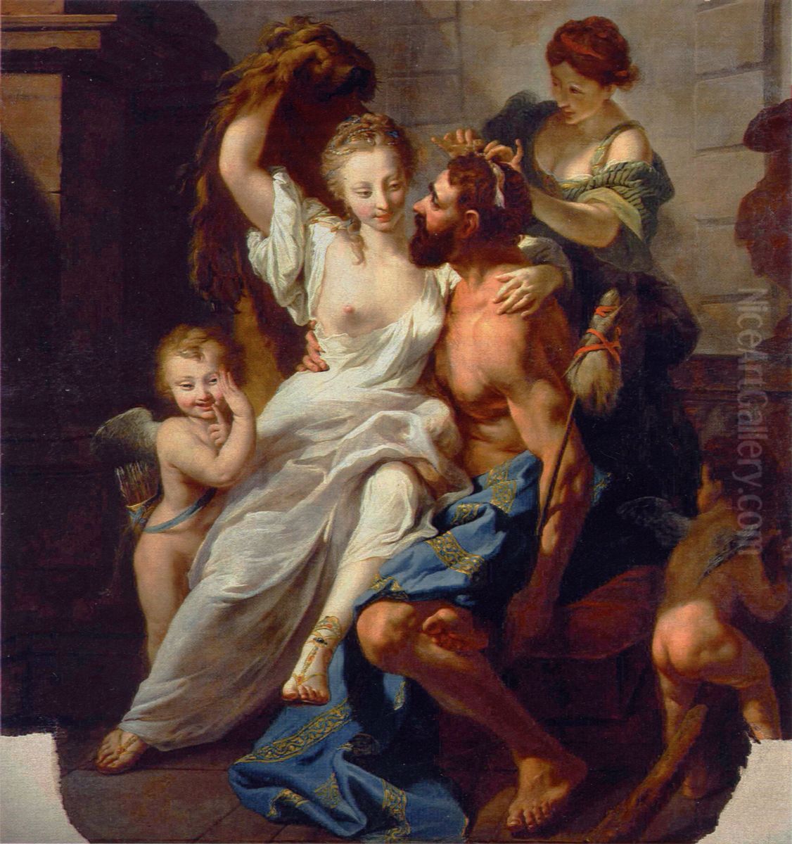 Hercules and Omphale Oil Painting by Johann Heinrich Tischbein