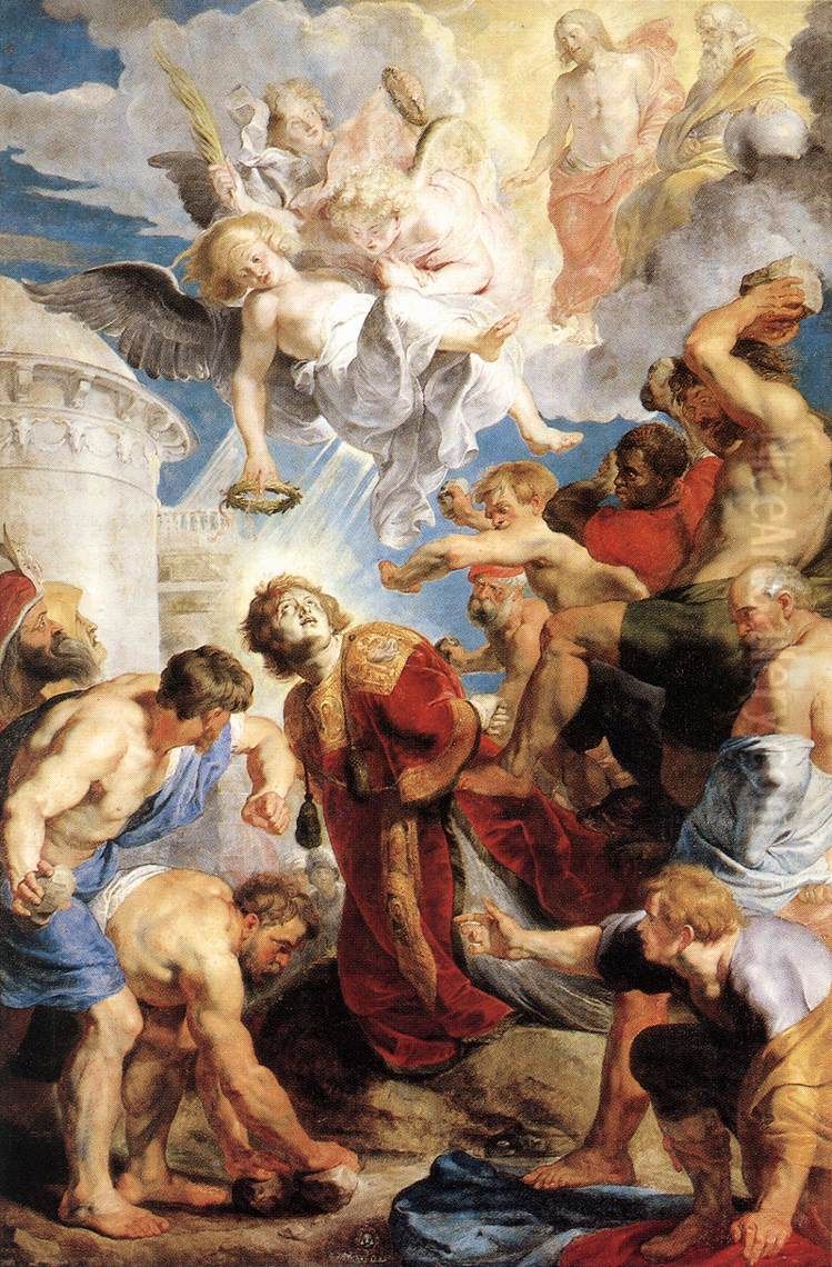 Marteldood van de H. Stephanus Oil Painting by (studio of) Rubens, Peter Paul