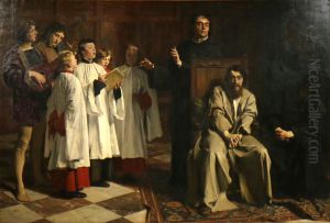 The painter Hugo van der Goes in the Rouge-Cloitre Abbey