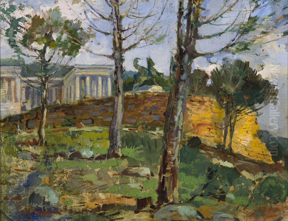Rhodes Memorial Oil Painting by unknown