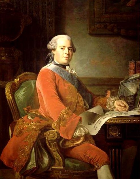 Portrait of Abel-Francois Poisson de Vandieres, marquis de Marigny (1727-1781) Oil Painting by Alexander Roslin