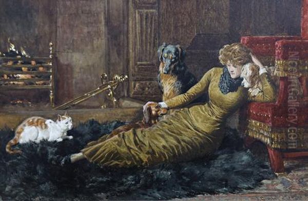 Her Favourites Oil Painting by John Charlton
