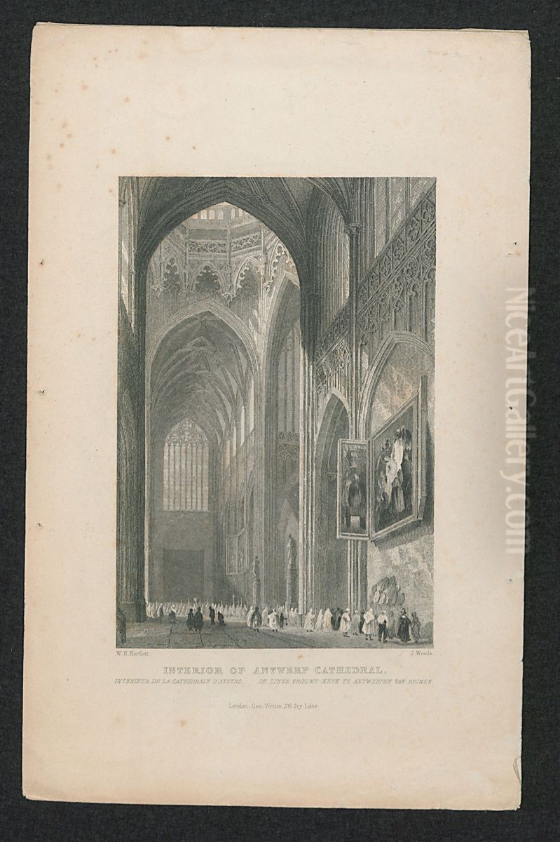 De Lieve Vrouwe-kerk te Antwerpen van brimen [sic.] Oil Painting by Joseph Woods