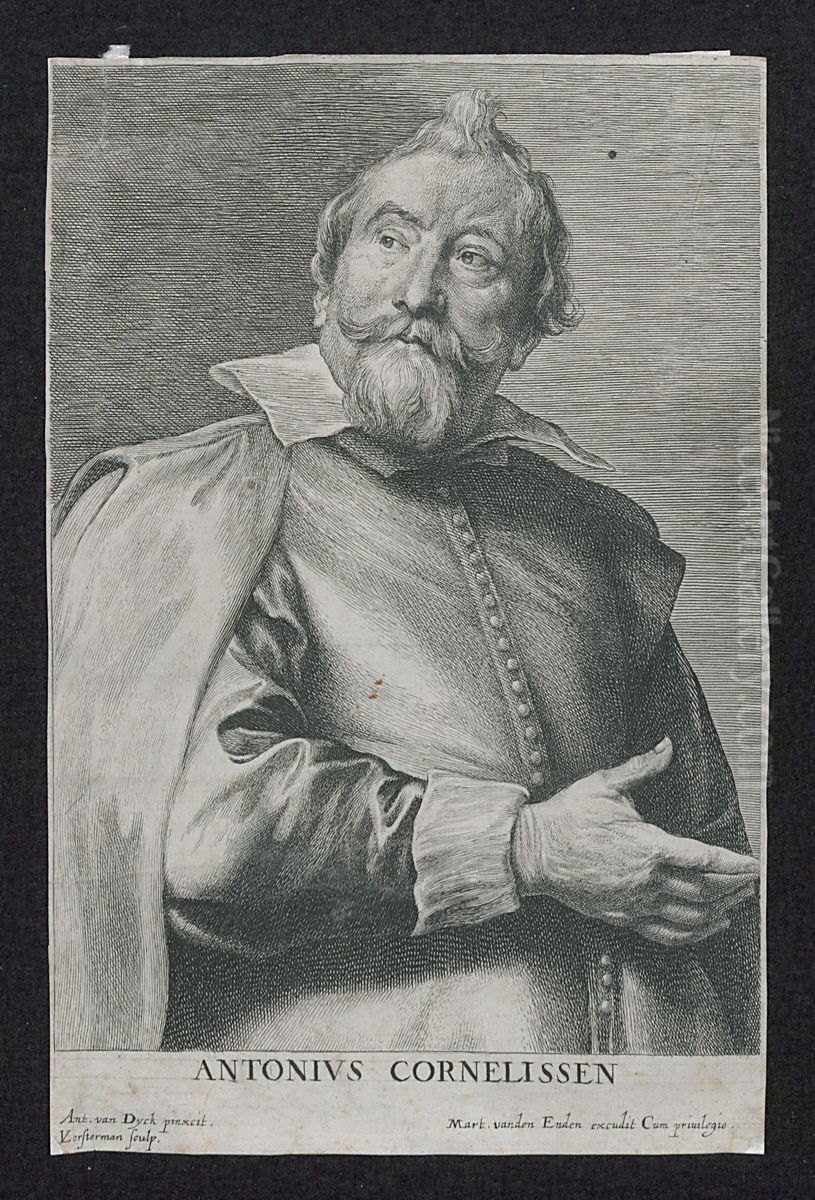 De kunstverzamelaar Antoon Cornelissen Oil Painting by Lucas Vorsterman the Elder