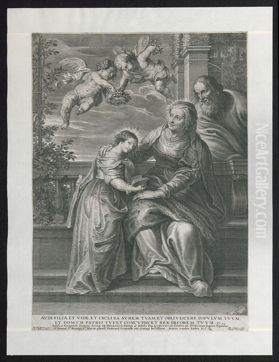 HH. Joachim, Anna en Maria Oil Painting by Schelte a Bolswert