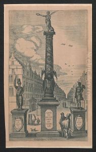 Triomfzuil bekroond met een figuur van Victorie