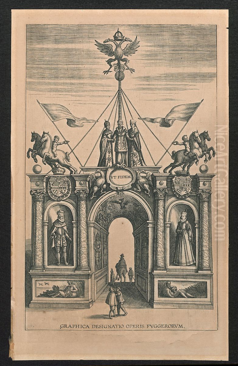 Triomfboog voor het vroegere huis van de Fuggers Oil Painting by Print Room of the University of Antwerp