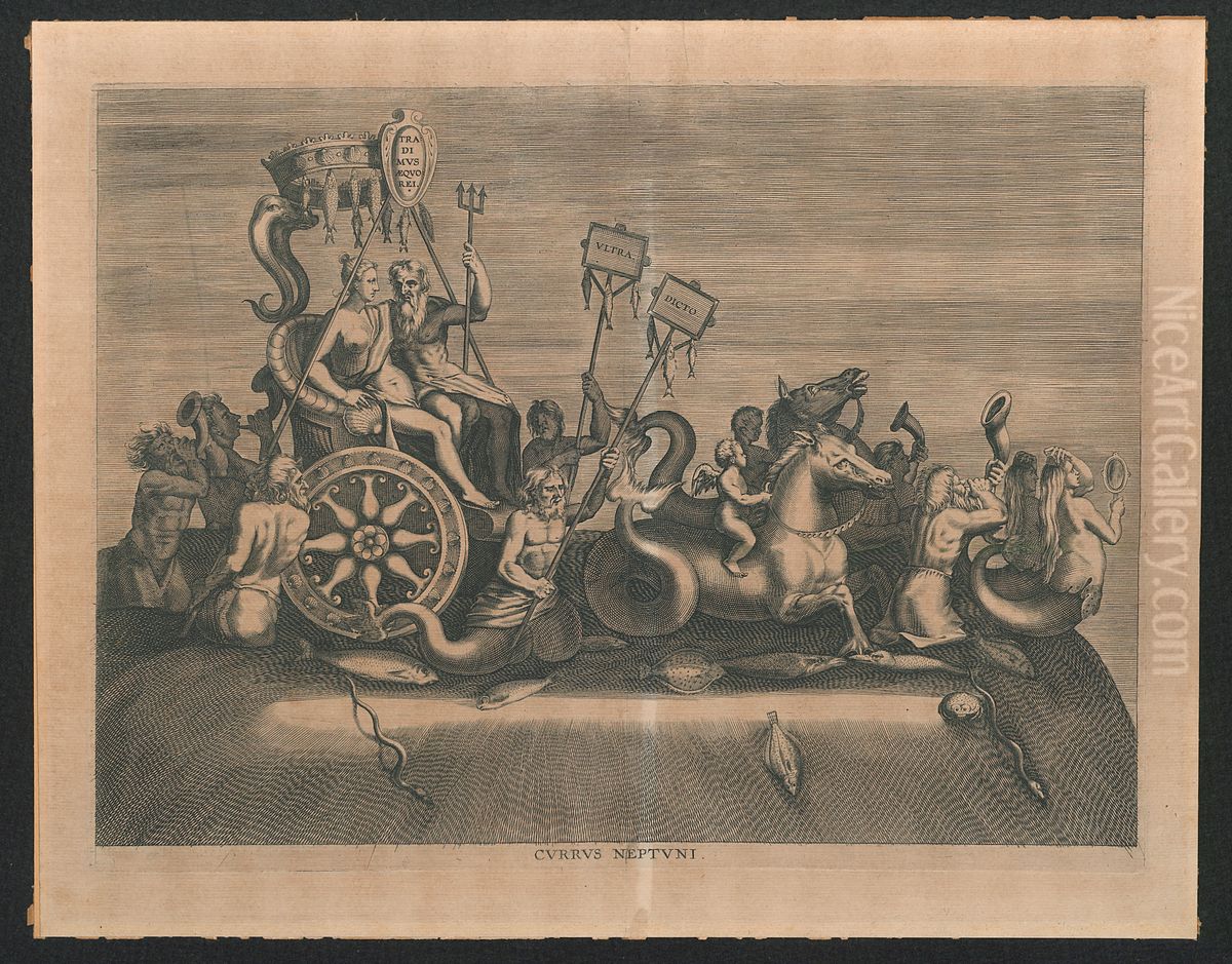 Praalwagen van Poseidon en Amphitrite Oil Painting by Print Room of the University of Antwerp