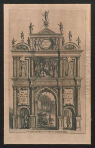 Triomfboog als ingang van het paleis bij St. Michiels