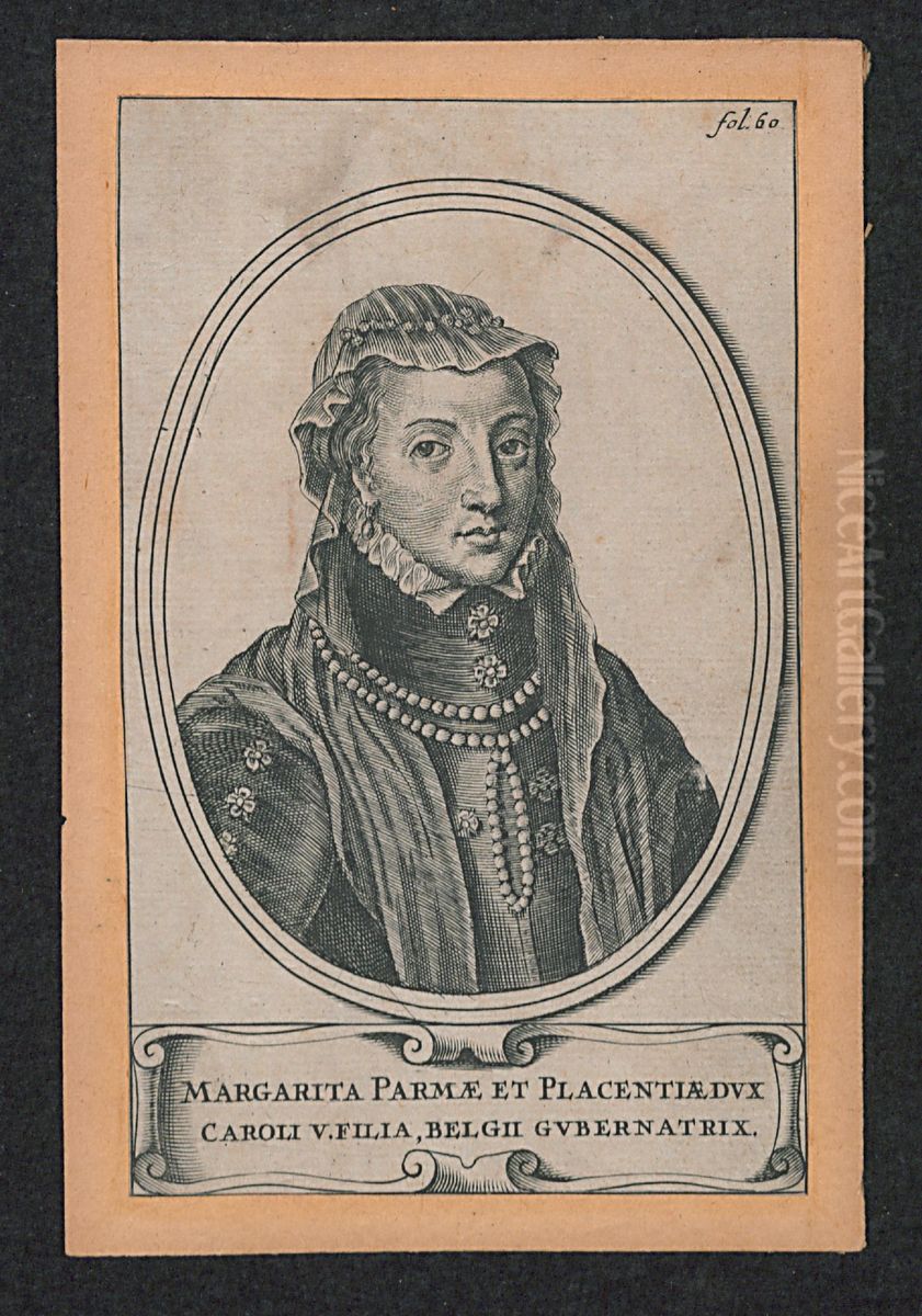 Margaretha van Parma, landtvoogdes over de Nederlanden van 1559-1567 Oil Painting by Print Room of the University of Antwerp