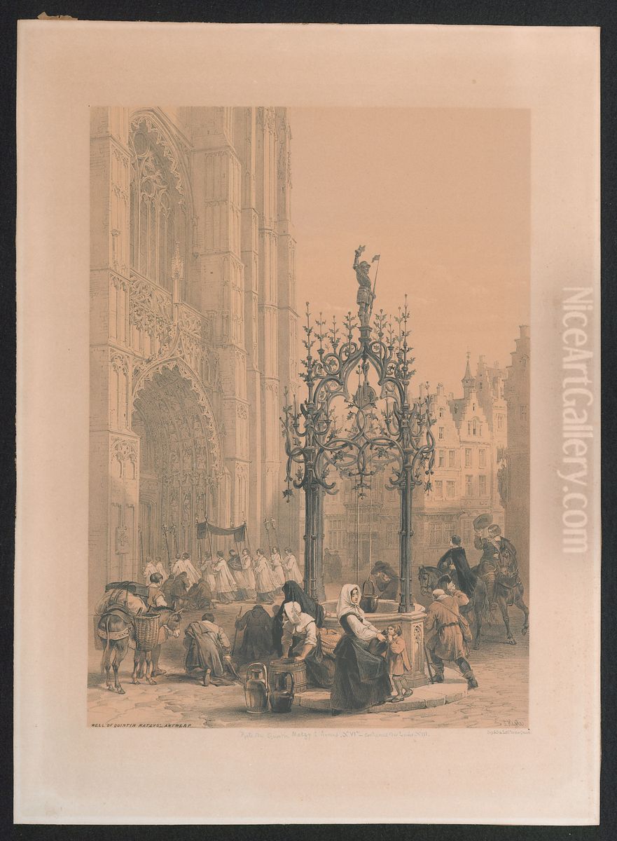 De put van Quinten Metsijs te Antwerpen Oil Painting by Louis Haghe