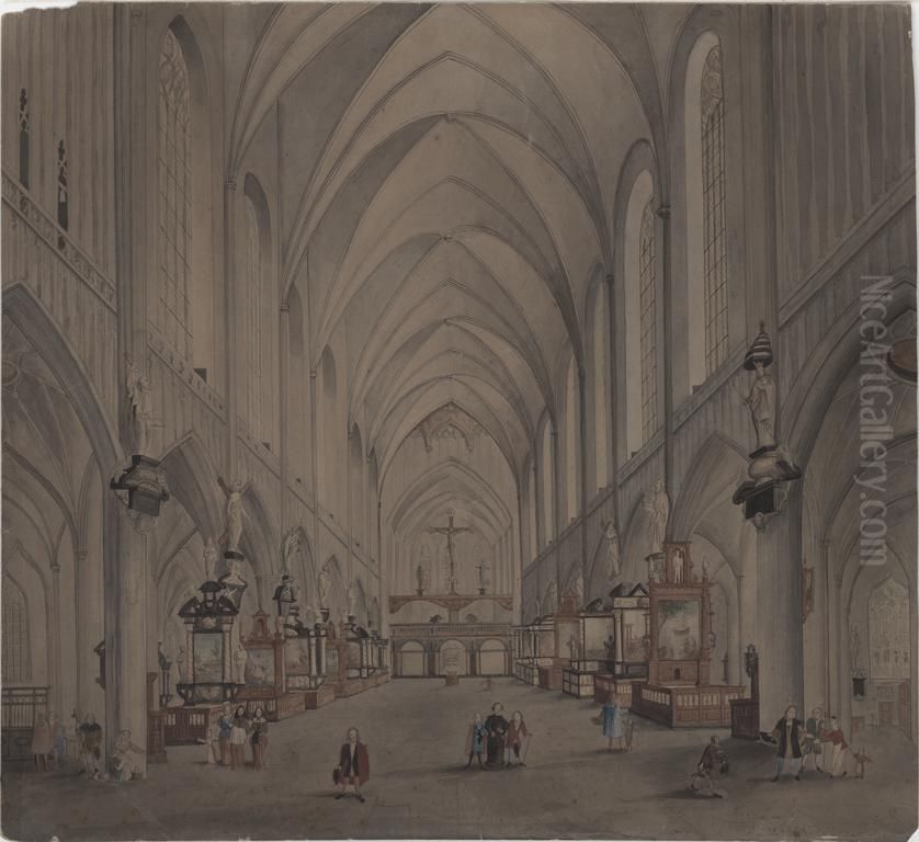 Kerkinterieur Oil Painting by Print Room of the University of Antwerp