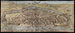 Zicht op de stad Antwerpen in vogelvlucht