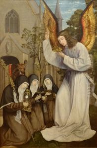 Appearance of Angel to Saint Clare, Saint Agnes and Saint Colette