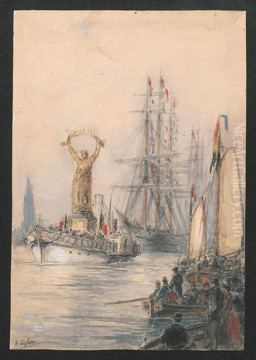 Schelde vrij Oil Painting by Henri Seghers