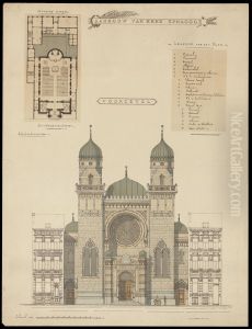 Aanbouw van eene synagoge