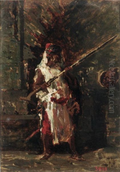 Askari Oil Painting by Maria Fortuny Marsal