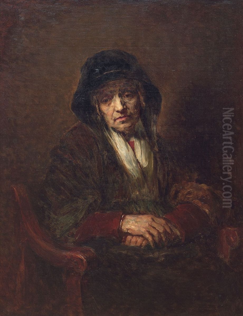 Portret staruski Oil Painting by Repin Iliya