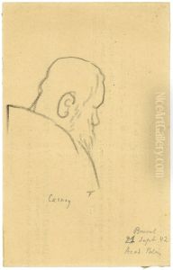 Portret van Albert Carnoy (rugzijde)
