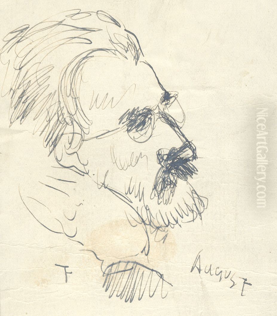 Portret van August van Cauwelaert Oil Painting by Felix Timmermans