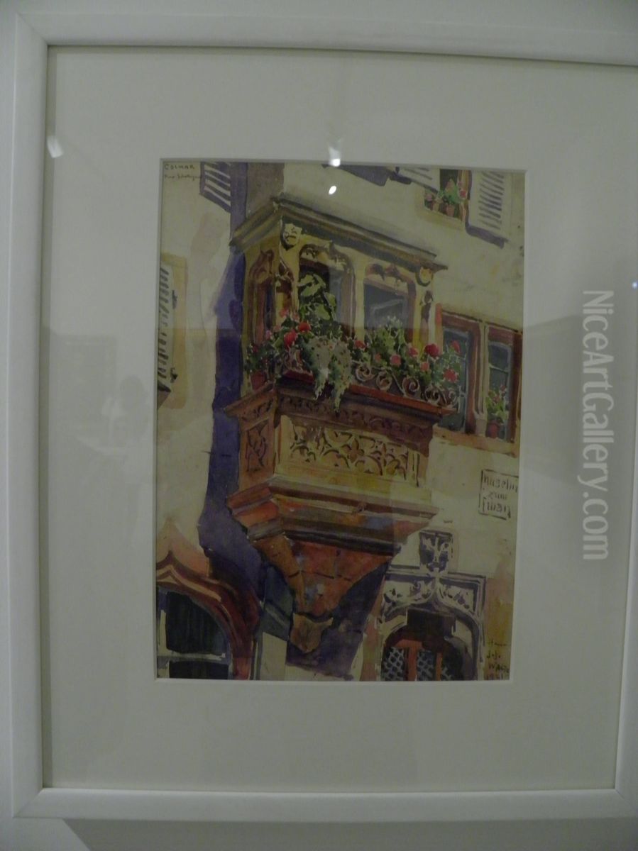 Hansi - Colmar, rue Schongauer Oil Painting by Jean-Jacques Waltz